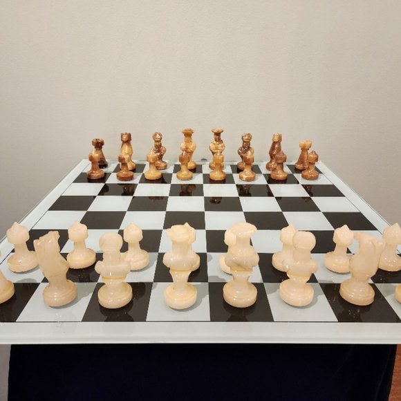 Vintage Stone Chess Set - Picture 2 of 16